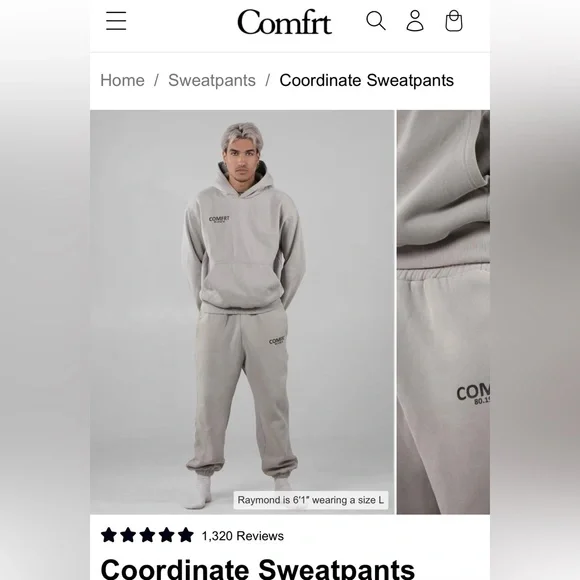 Comfrt Coordinate sweatpants RESERVED - Picture 4 of 7